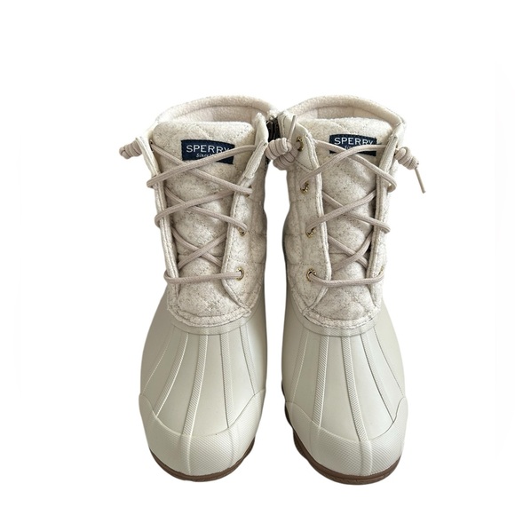 NEW Women’s Sperry Syren Gulf Wool Quilt Ivory Boots SZ 8.5 - Picture 4 of 10